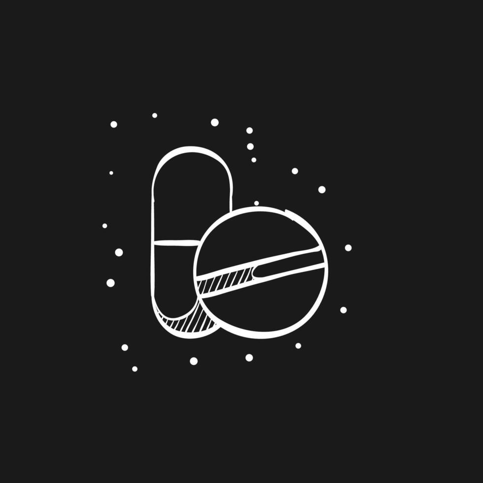 Tabletten Gekritzel skizzieren Illustration vektor