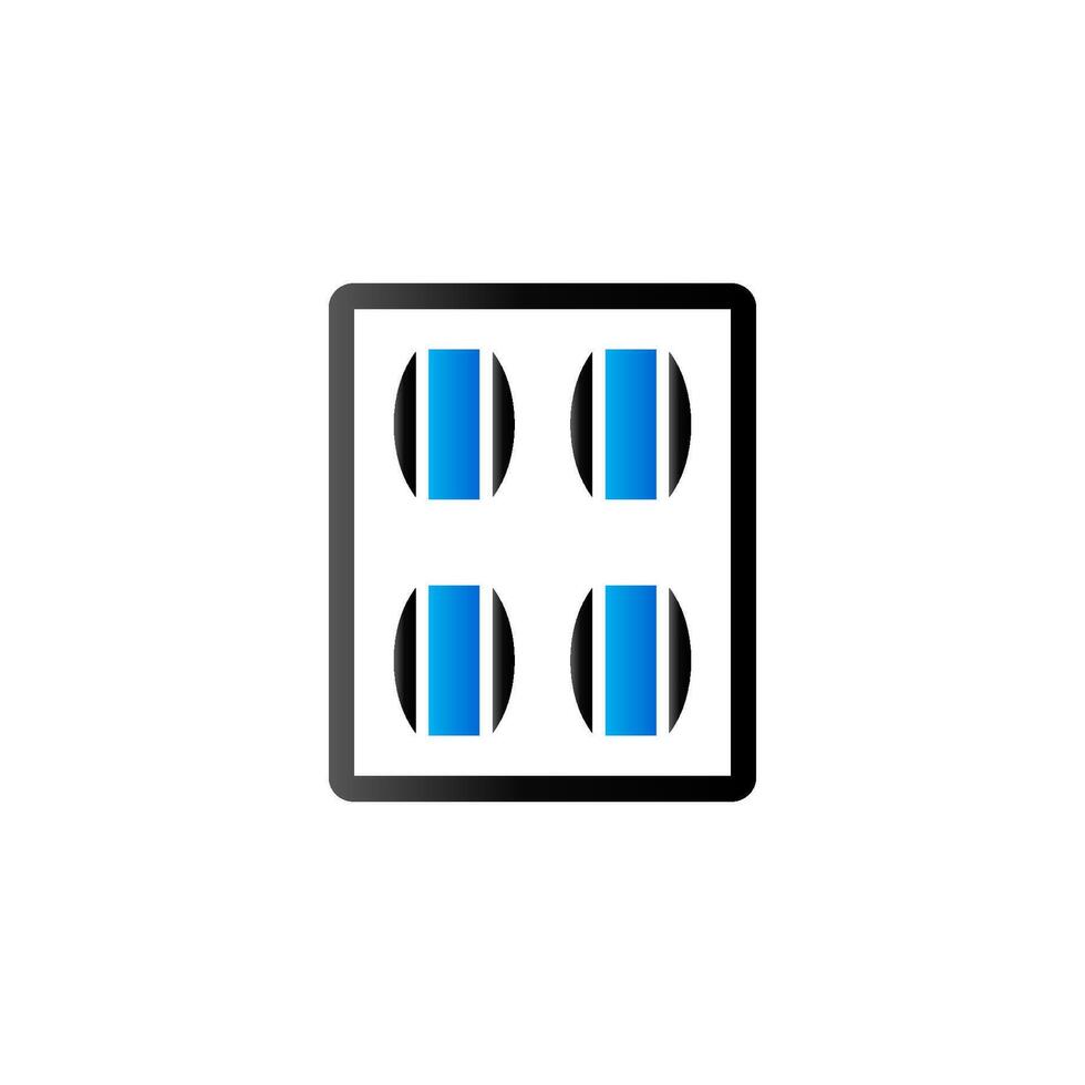 Tabletten Symbol im Duo Ton Farbe. Vitamin Medizin Drogen vektor