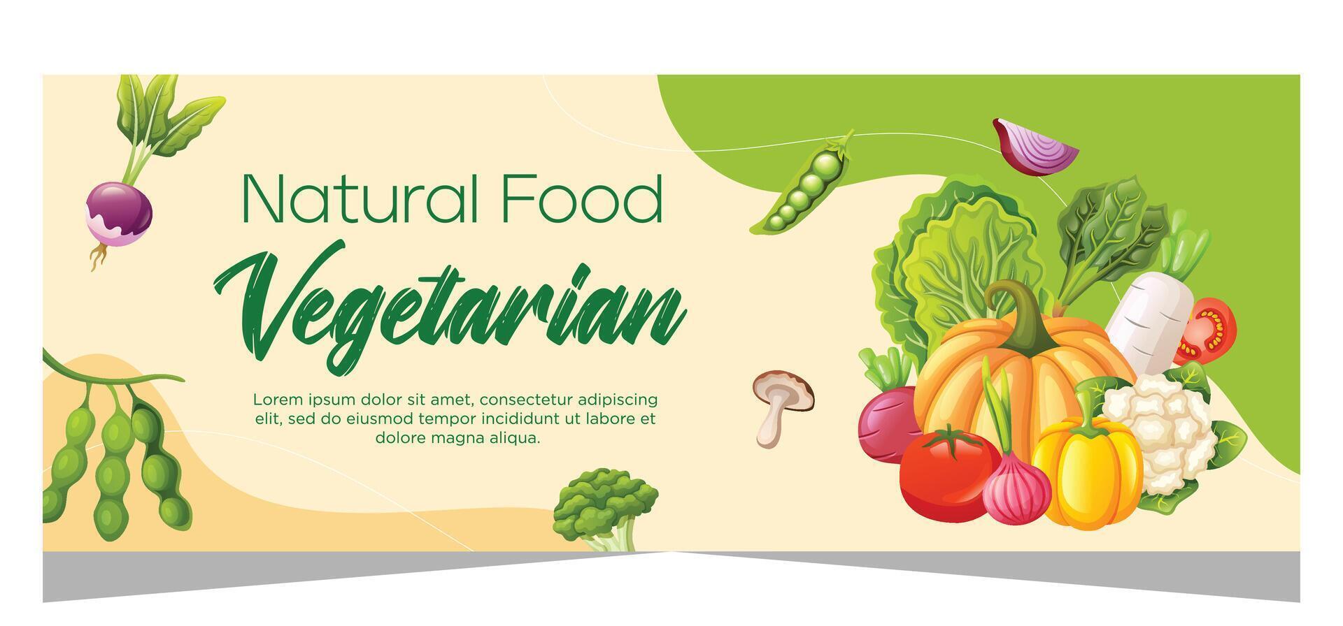 organisch und gesund Essen Banner Vorlage Design vektor