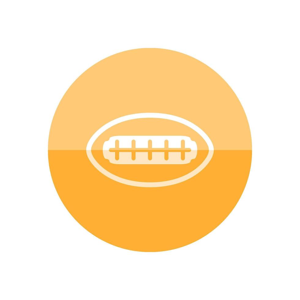 Fußball Symbol im eben Farbe Kreis Stil. amerikanisch Sport Ball Tor vektor