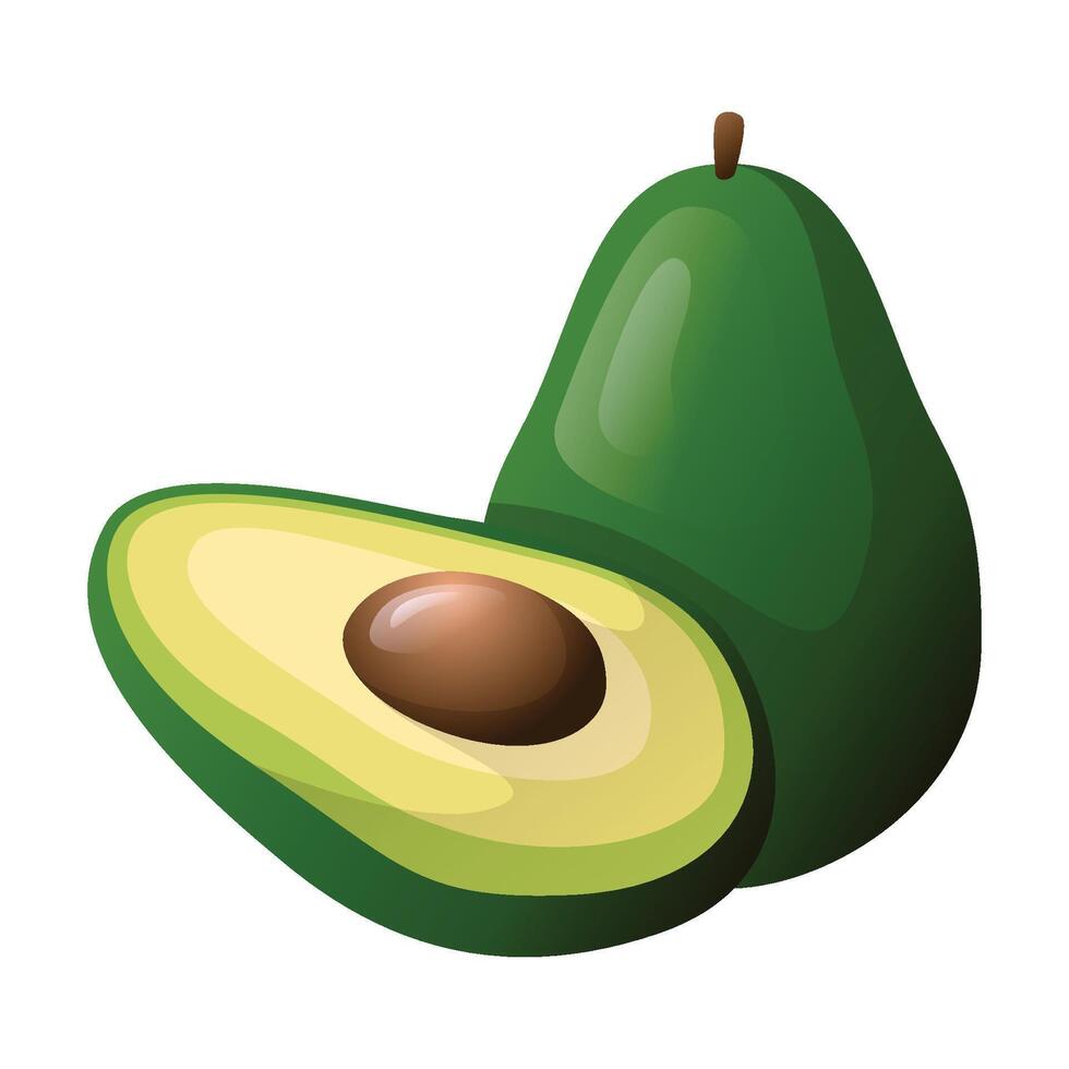 avokado frukt ikon design. färsk frukt vektor