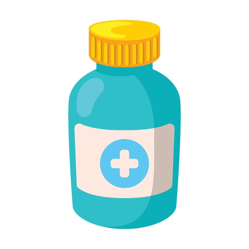 Medizin Flasche Symbol Design Illustration. Vektor Design