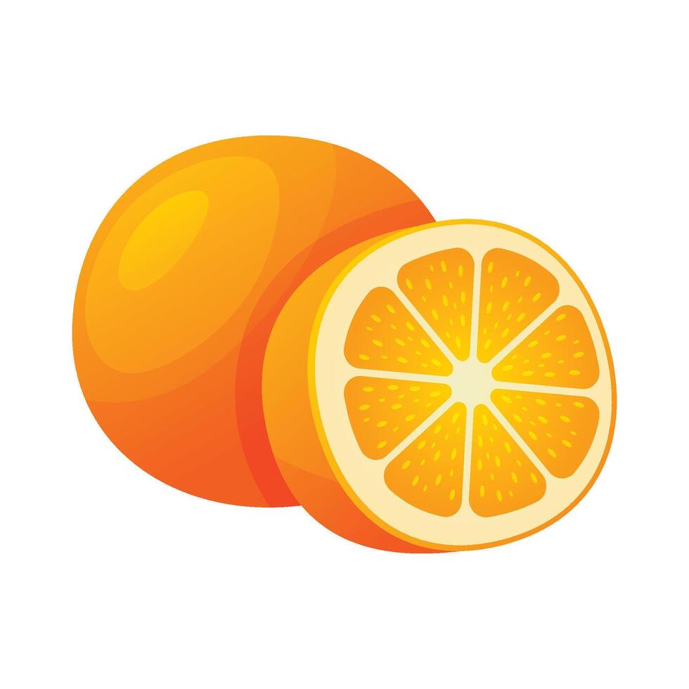 Orange Obst Symbol Design. frisch Obst vektor