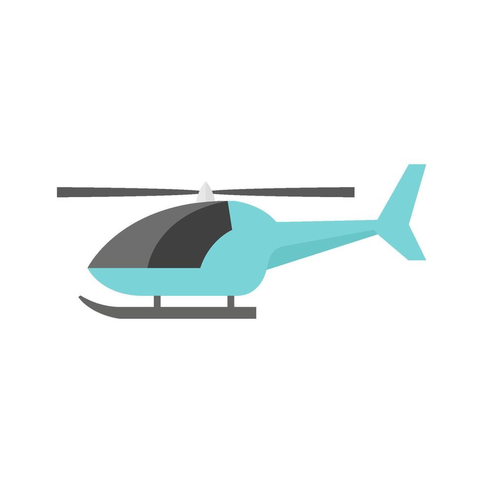 helikopter ikon i platt Färg stil. transport luft flyg propeller vektor