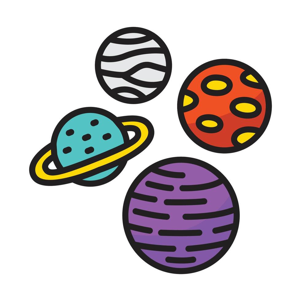 Planeten Symbol Design Illustration. Vektor Design