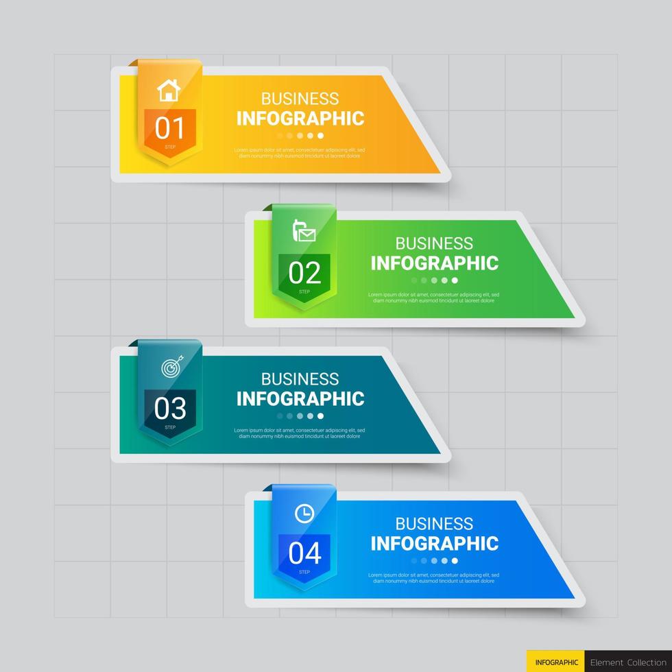 Infografik-Vorlage verarbeiten vektor