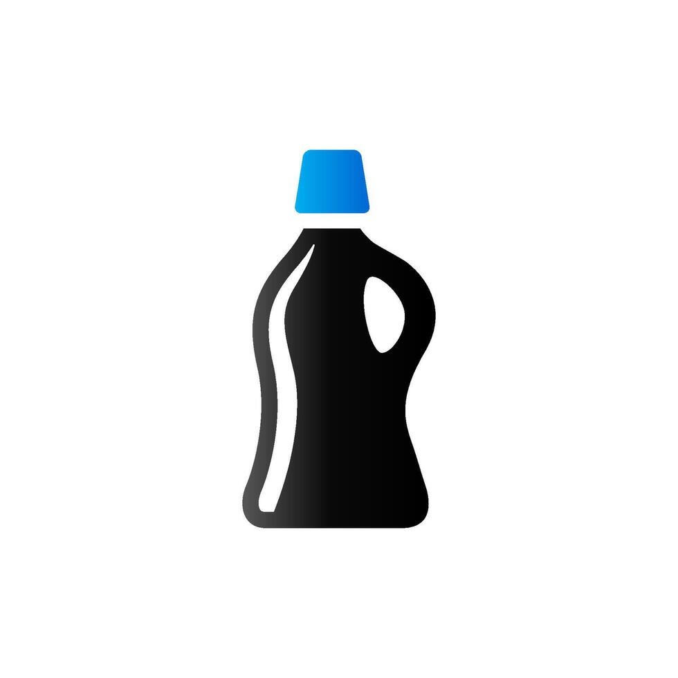 Waschmittel Flasche Symbol im Duo Ton Farbe. Wäsche Parfüm Weichmacher vektor