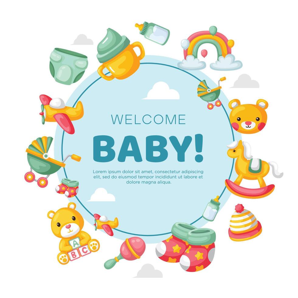 Hand gezeichnet Baby Kind Hintergrund Design vektor