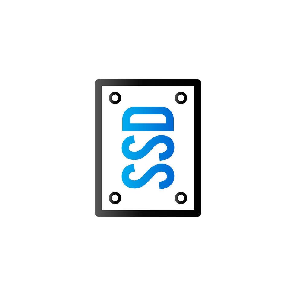 solide Zustand Fahrt Symbol im Duo Ton Farbe. Computer Lager ssd vektor