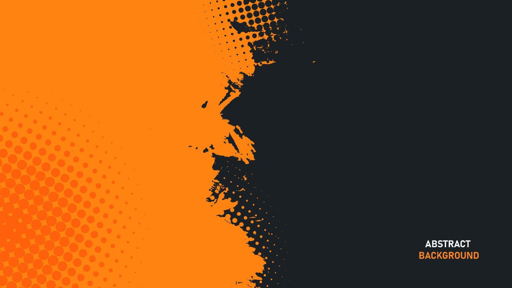abstrakter orange und schwarzer Grunge-Textur-Hintergrund vektor