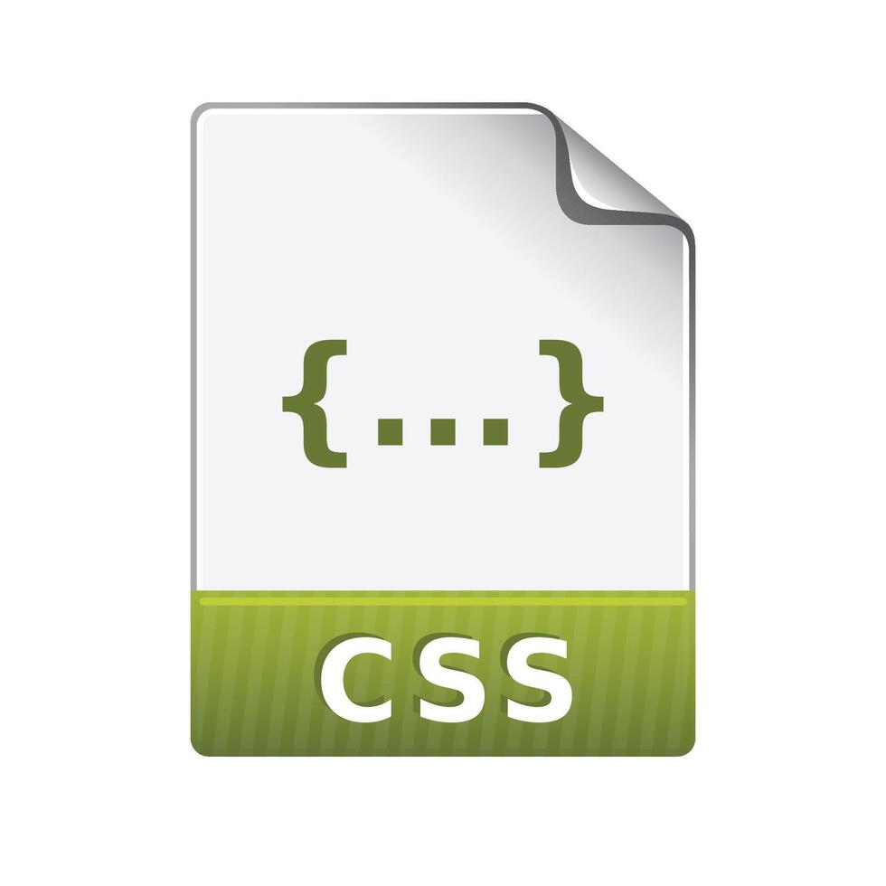 CSS Datei Format Symbol im Farbe. Computer Netz Seite Stil vektor