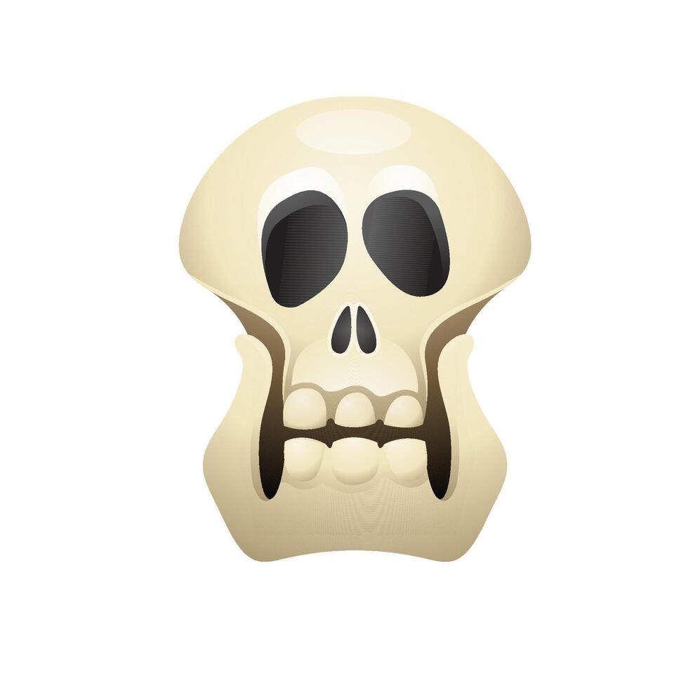Skelett Symbol im Farbe. Schädel Halloween Dekoration vektor