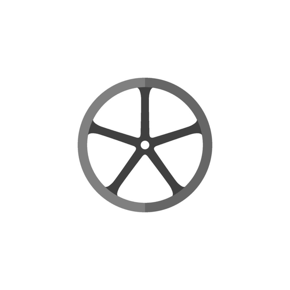 cykel hjul ikon i platt Färg stil. sport cykling lopp enda Spår rörformig vektor