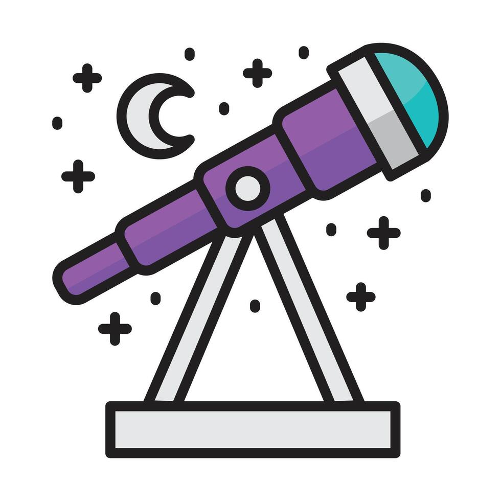 teleskop ikon design illustration. vektor design