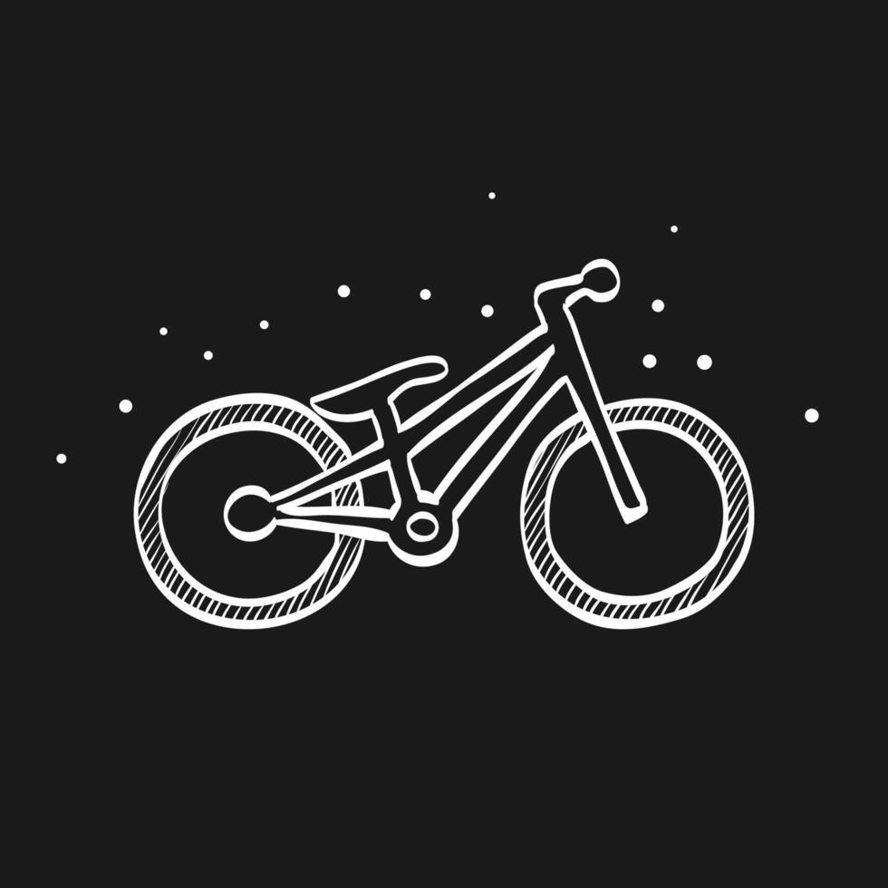 Versuch Fahrrad Gekritzel skizzieren Illustration vektor