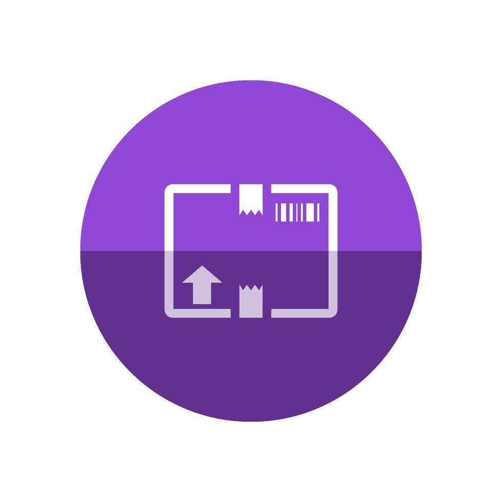 logistisch Box Symbol im eben Farbe Kreis Stil. Lieferung, Lagerung, Versand, Ladung vektor