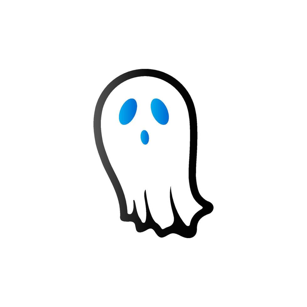 Halloween Geist Symbol im Duo Ton Farbe. gespenstisch Angst erschrecken vektor