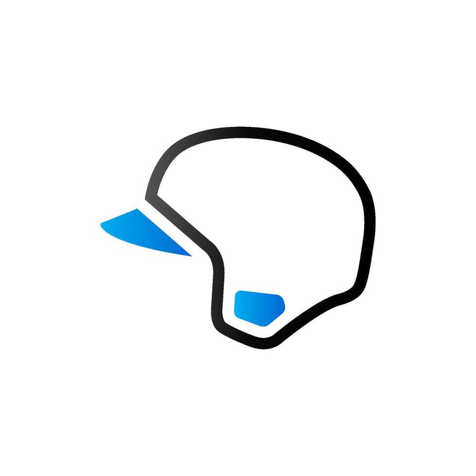 Baseball Helm Symbol im Duo Ton Farbe. Sport Kopf Schutz vektor