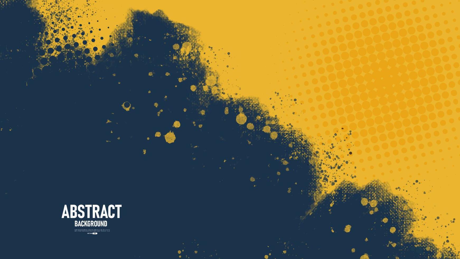 abstrakter dunkelblauer und gelber Grunge-Textur-Hintergrund vektor