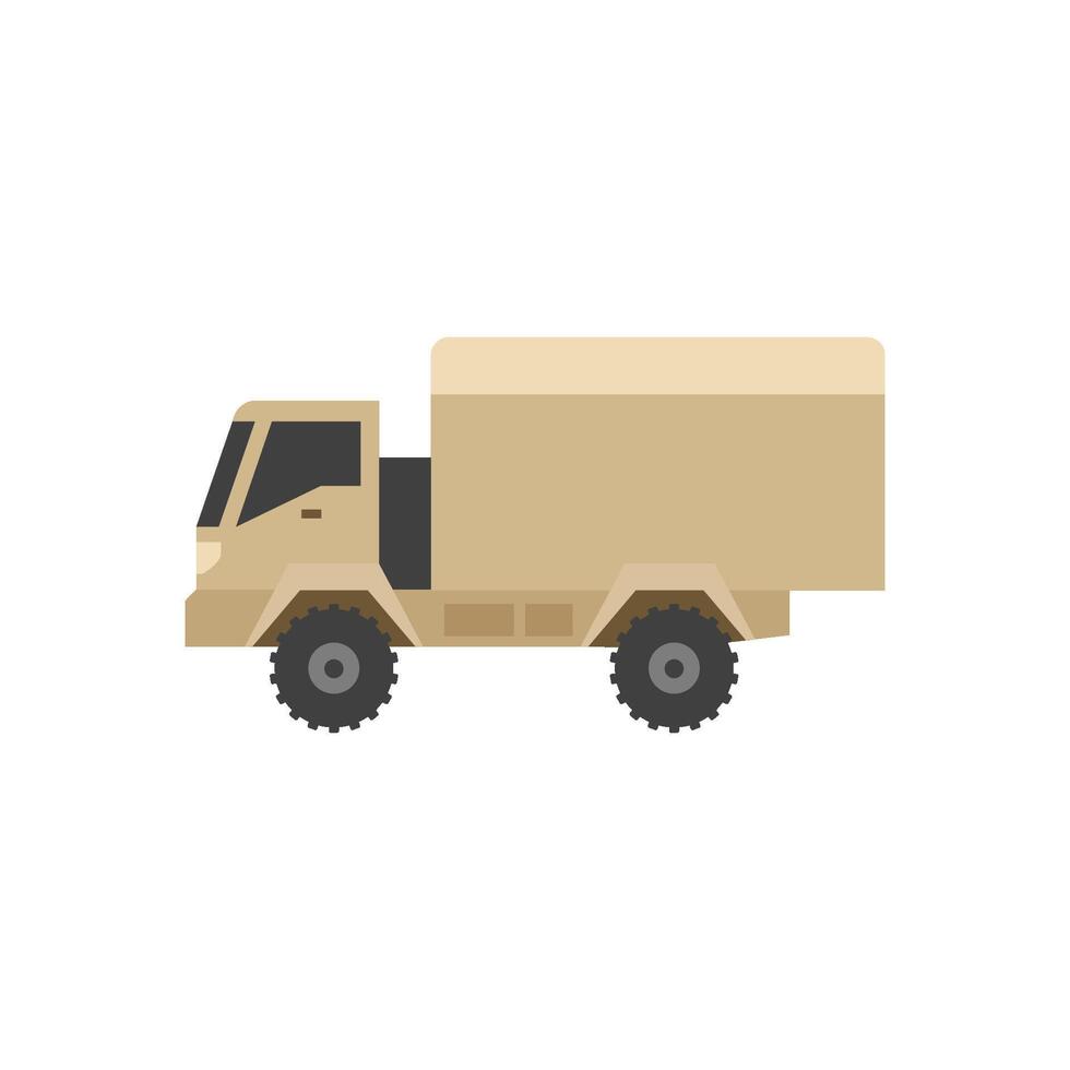 militär ambulans ikon i platt Färg stil. årgång lastbil fordon värld krig vektor
