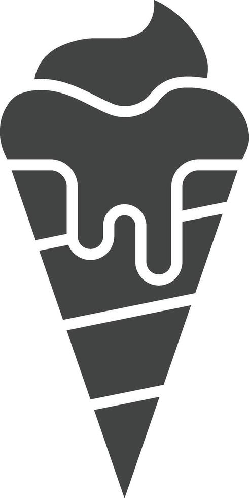 Eis Kegel Symbol Vektor Bild. geeignet zum Handy, Mobiltelefon Apps, Netz Apps und drucken Medien.