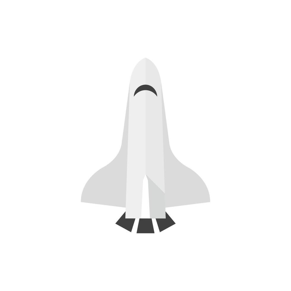 Raum Shuttle Symbol im eben Farbe Stil. Erkundung, Satellit Träger, Astronaut vektor