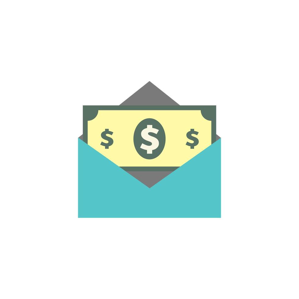 pengar kuvert ikon i platt Färg stil. finansiera rikedom bank vektor