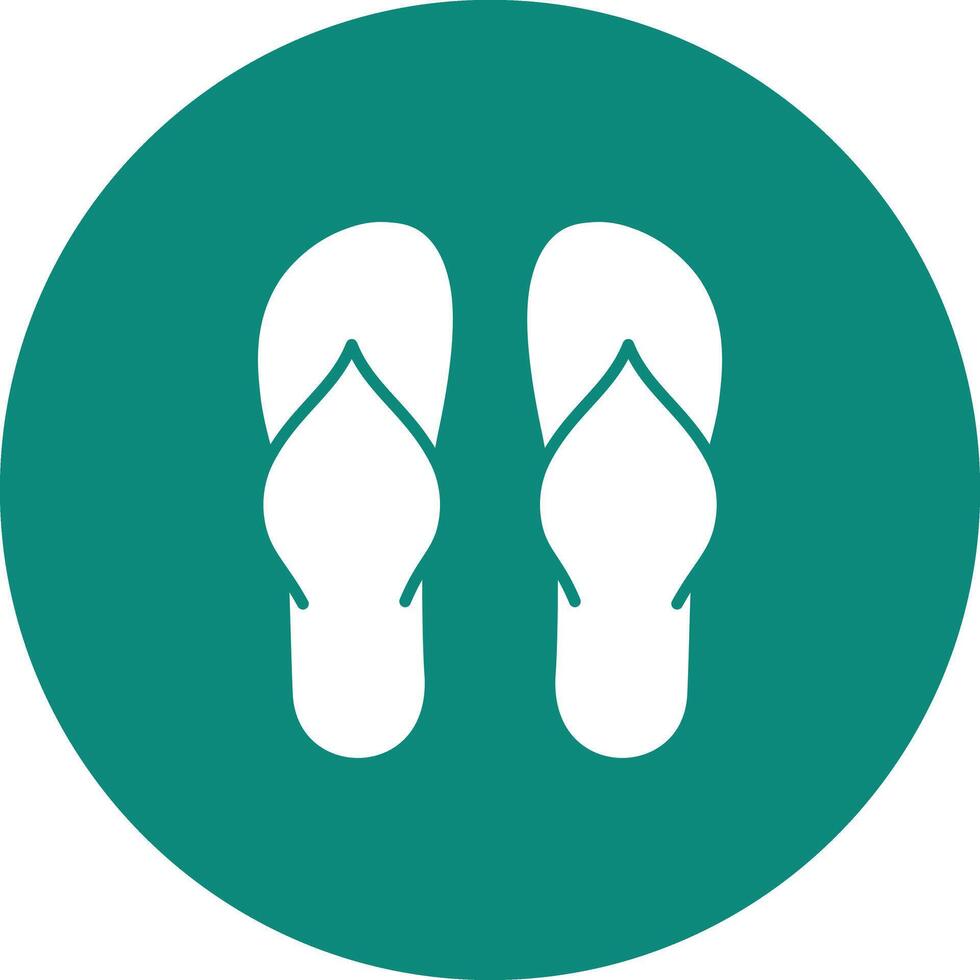 Flip Flops Symbol Vektor Bild. geeignet zum Handy, Mobiltelefon Apps, Netz Apps und drucken Medien.