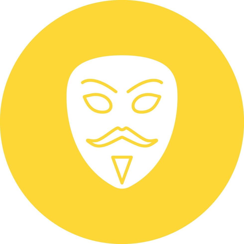 Hacker Maske Symbol Vektor Bild. geeignet zum Handy, Mobiltelefon Apps, Netz Apps und drucken Medien.