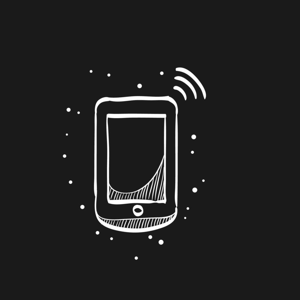 smart telefon klotter skiss illustration vektor