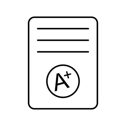 A + Grade Vector Icon