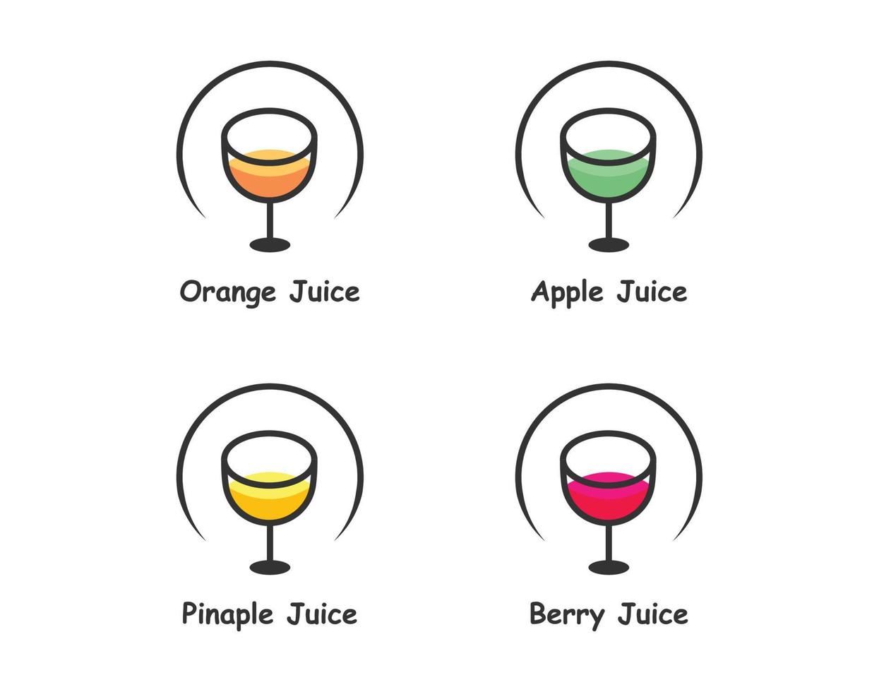Logodesign mit dem Konzept eines Glasgetränks, Saft im Glas, Getränk im Glas vektor