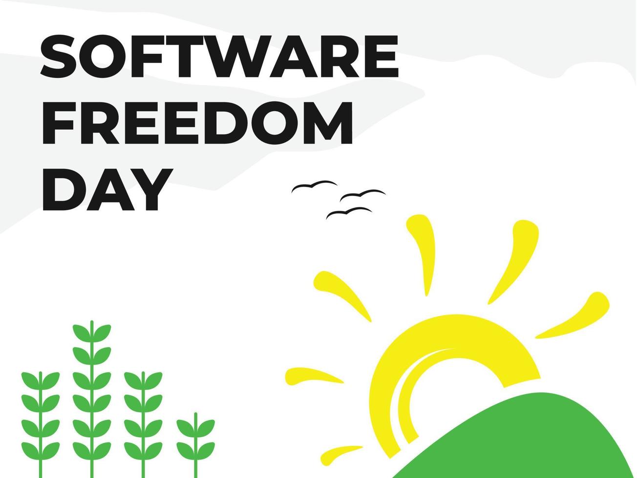 Software, Freiheit, kostenlos, Tag der Softwarefreiheit vektor