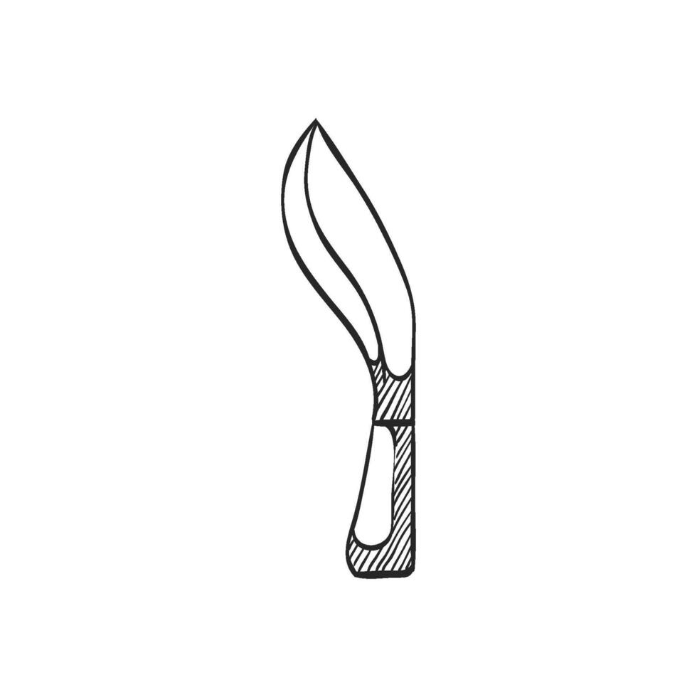 Hand gezeichnet skizzieren Symbol Messer vektor