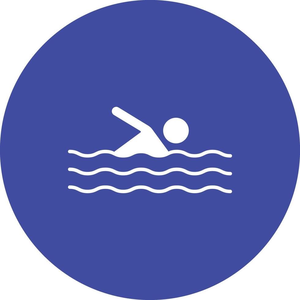 Person Schwimmen Symbol Vektor Bild. geeignet zum Handy, Mobiltelefon Apps, Netz Apps und drucken Medien.