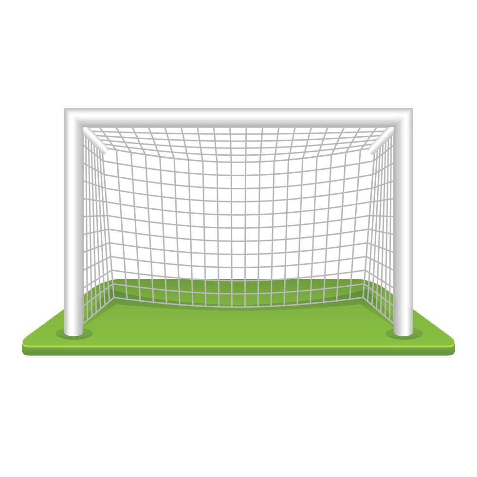 fotboll mål posta ikon i Färg. sport boll fotboll vektor