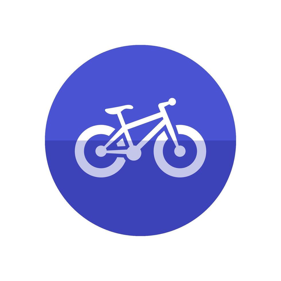 fett däck cykel ikon i platt Färg cirkel stil. sport transport utforska distans uthållighet extrem terräng vektor