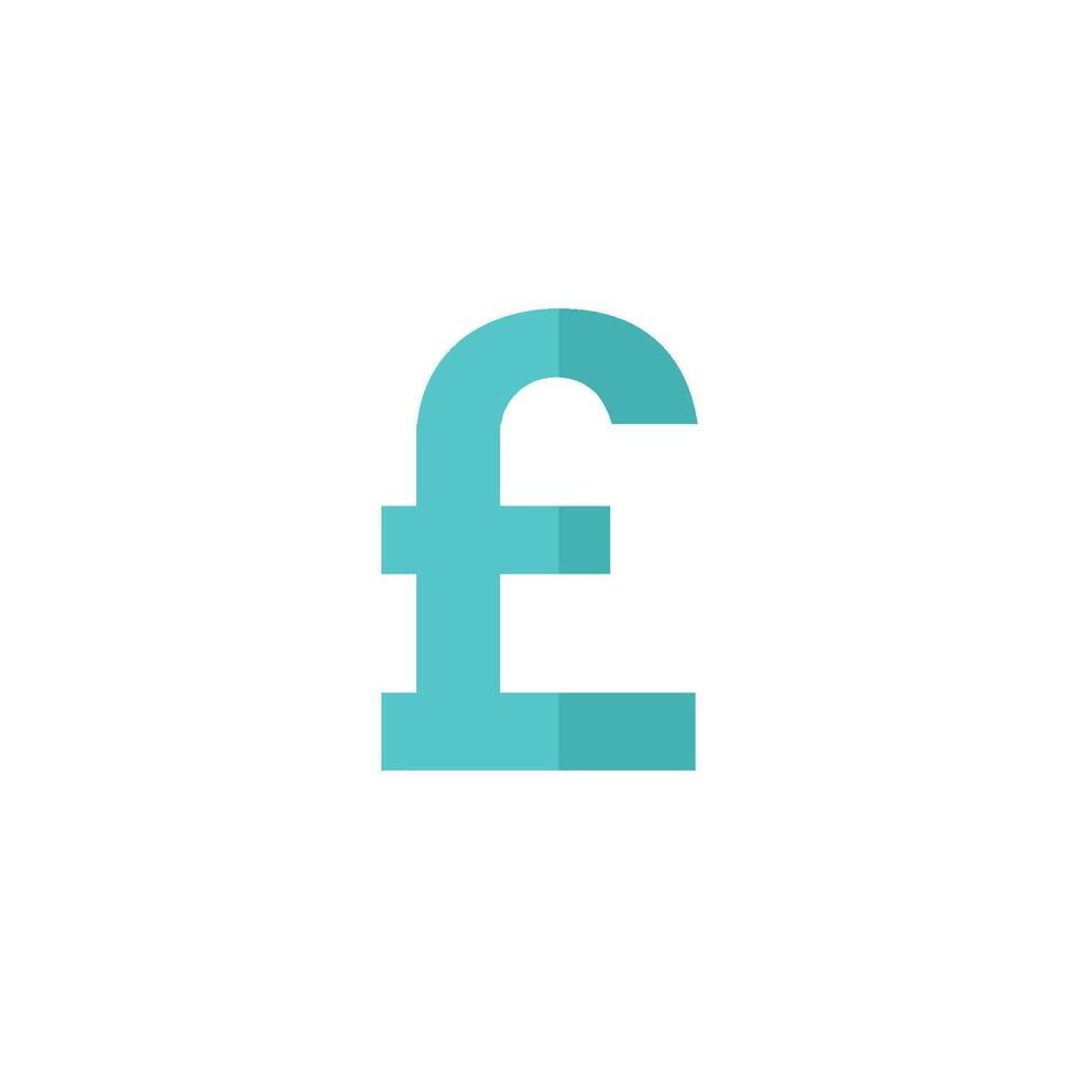 pund sterling- symbol ikon i platt Färg stil. Storbritannien valuta, brittisk, Europa vektor