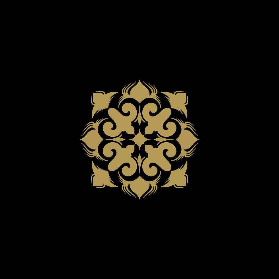Ornamente Elemente Mandala Blumen- retro Ecken Frames Grenzen Kunst Deko Design Vektor Datei