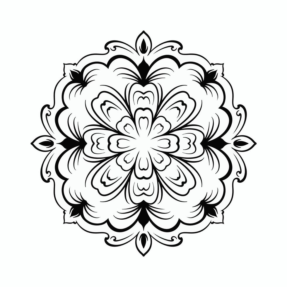 ornament element mandala blommig retro hörn ramar gränser konst deco design vektor fil