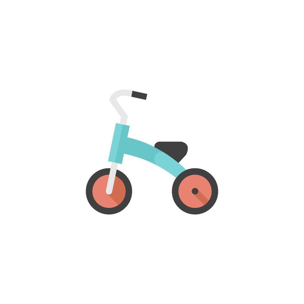 barn trehjuling ikon i platt Färg stil. spelar spel leksak vektor