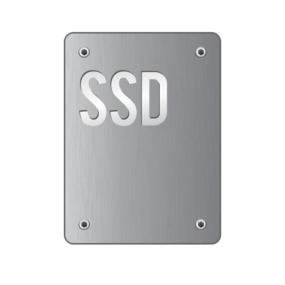 solide Zustand Fahrt Symbol im Farbe. Computer Lager ssd vektor