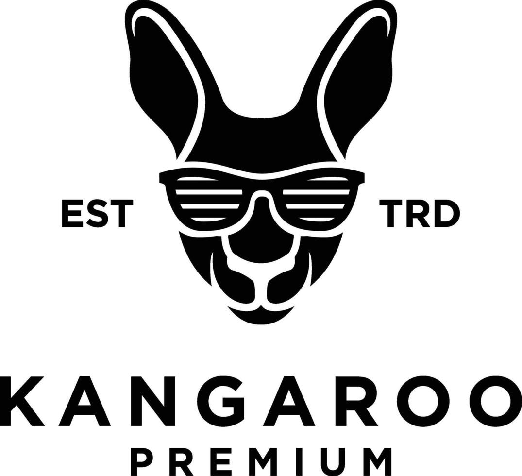 känguru logotyp ikon design illustration vektor