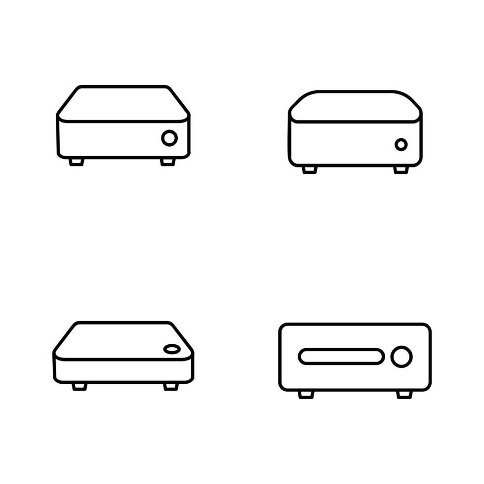Mini pc Linie Symbol Design Illustration vektor