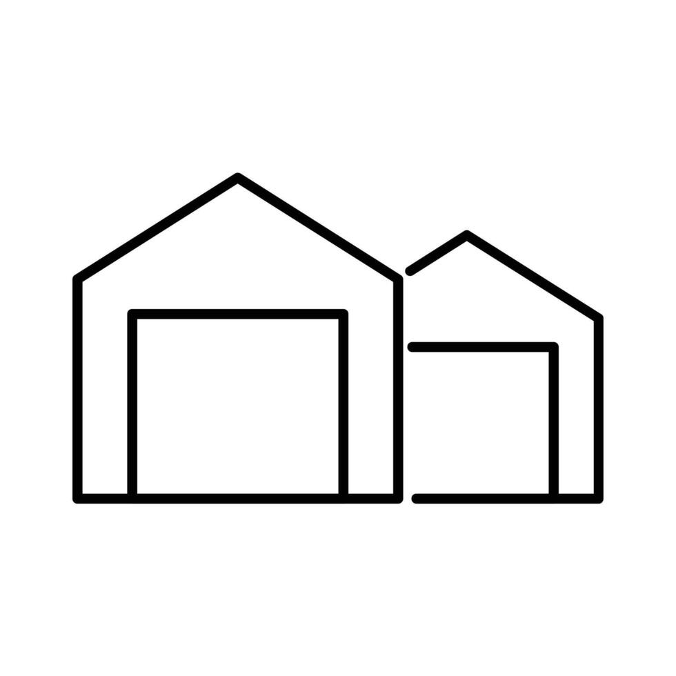 Warenhaus Linie Symbol Design Illustration vektor