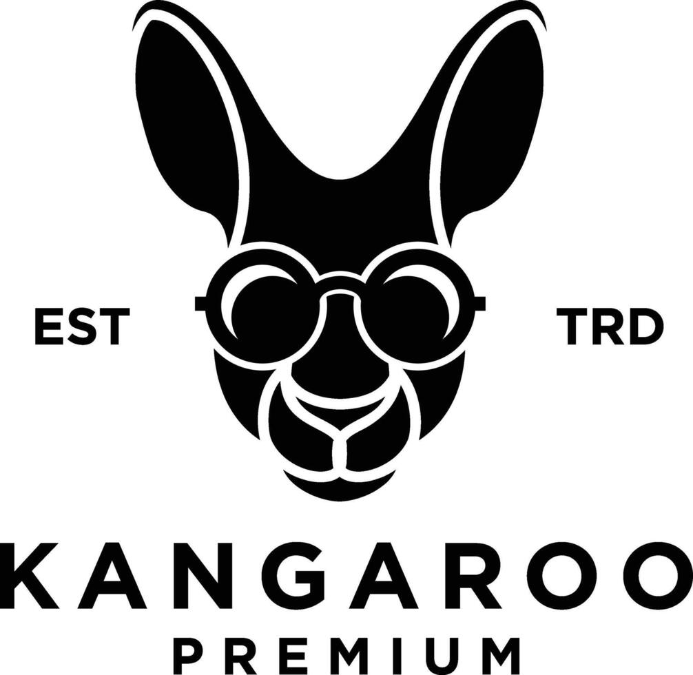 känguru logotyp ikon design illustration vektor