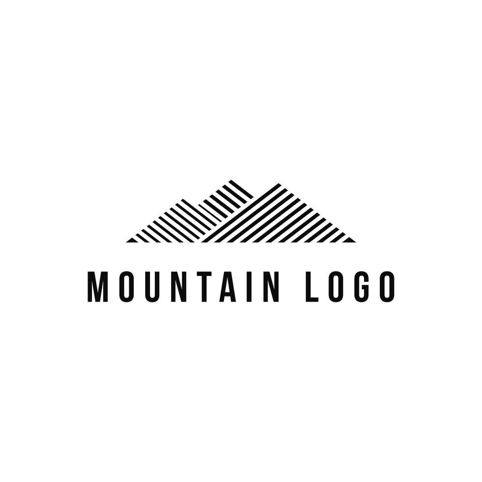 Berg Gliederung Logo Design Konzept vektor