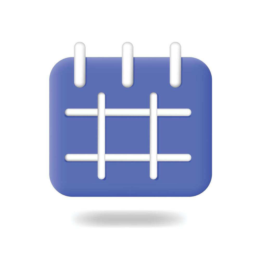 kalender 3d ikon design illustration vektor