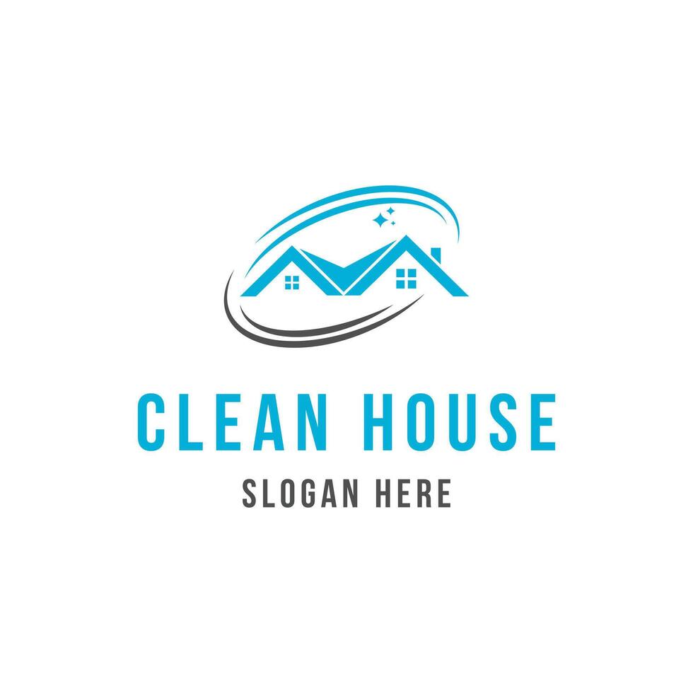 sauber Haus Logo Design Konzept Idee vektor