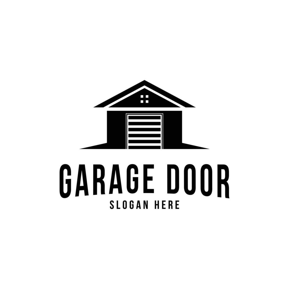 Garage Tür Logo Design Konzept Idee vektor